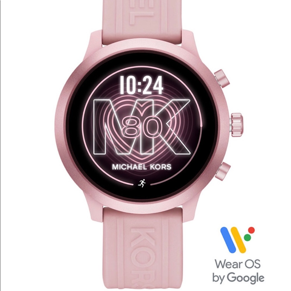 MICHEAL KORS Women's Access MKGO Pink Silicone Smartwatch MKT5070
